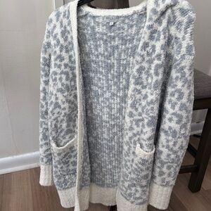 Cozy Gray and White Women's Sweater